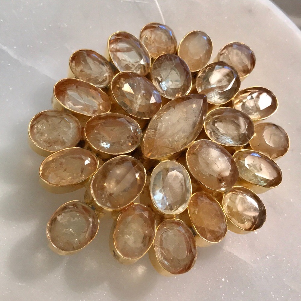 Stunning Faceted Citrine Gemstone Belt Buckle - Picture 6 of 8